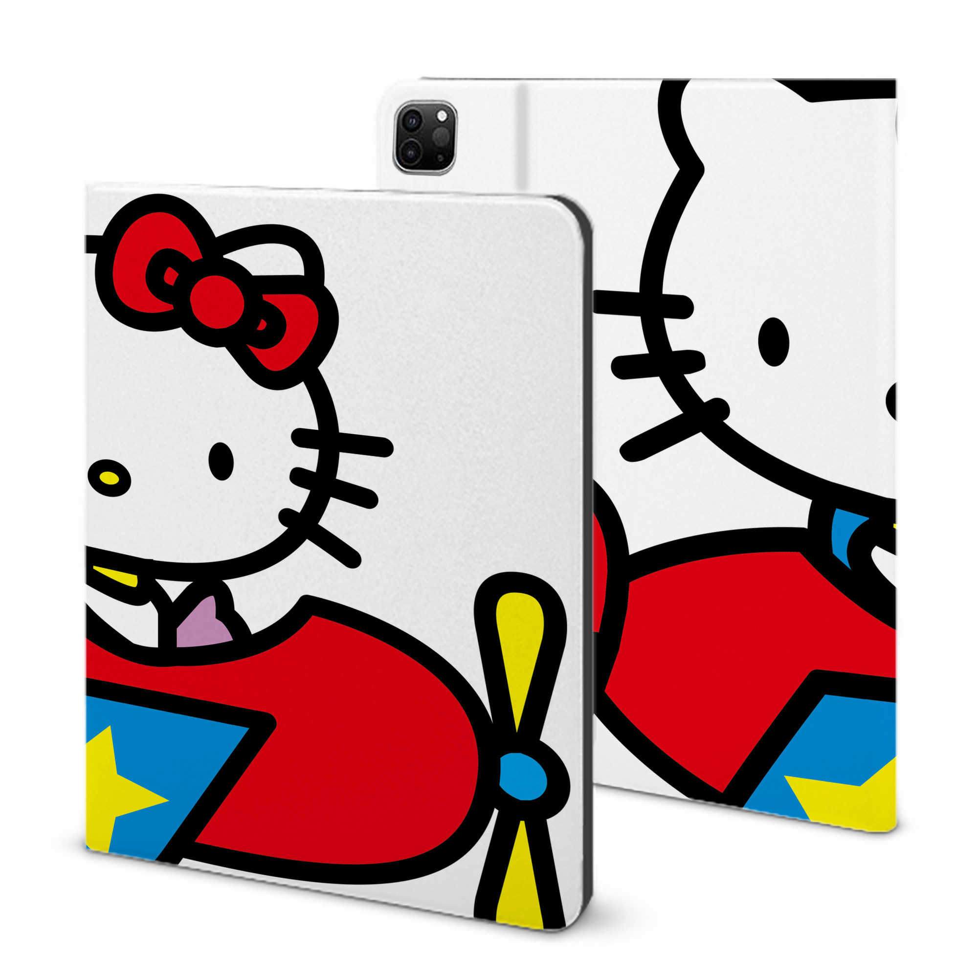 （画像用） Hello Kitty ハローキティ IPad ケース ブック型 PUレザー TPU 耐衝撃 軽量 薄型 ペン収納なし 全面保護 IPad 各モデル対応